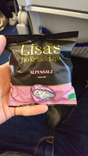 ルフトハンザドイツ航空 LH2080 エアバス A320型 Potato Chips and Crisps from Lisa's Chips